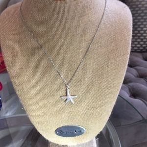 Rhinestone starfish necklace